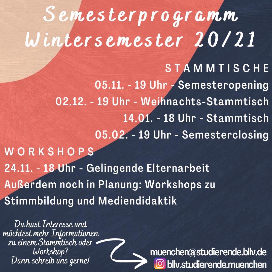 Semesterprogramm Studierendengruppe München