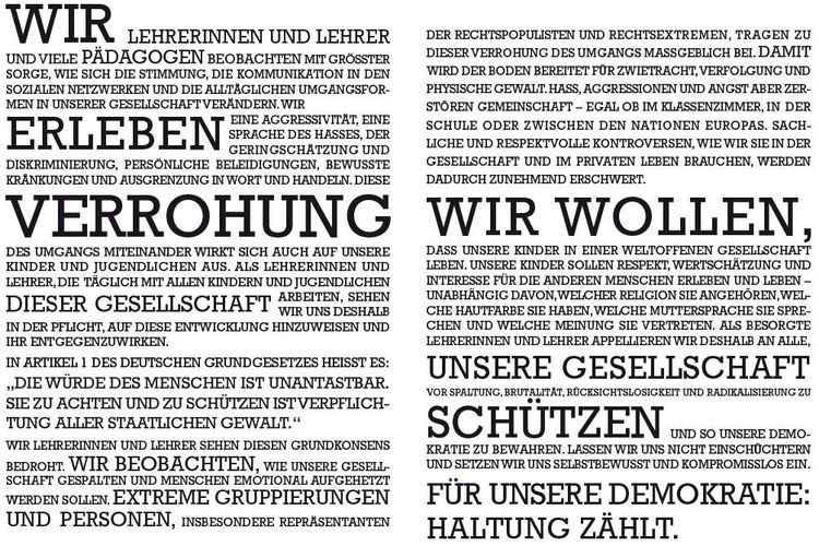 Zum BLLV-Manifest "Haltung zählt!"