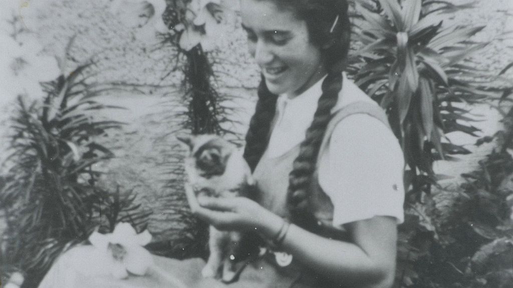 Private Aufnahme: Elisabeth Block mit Katze