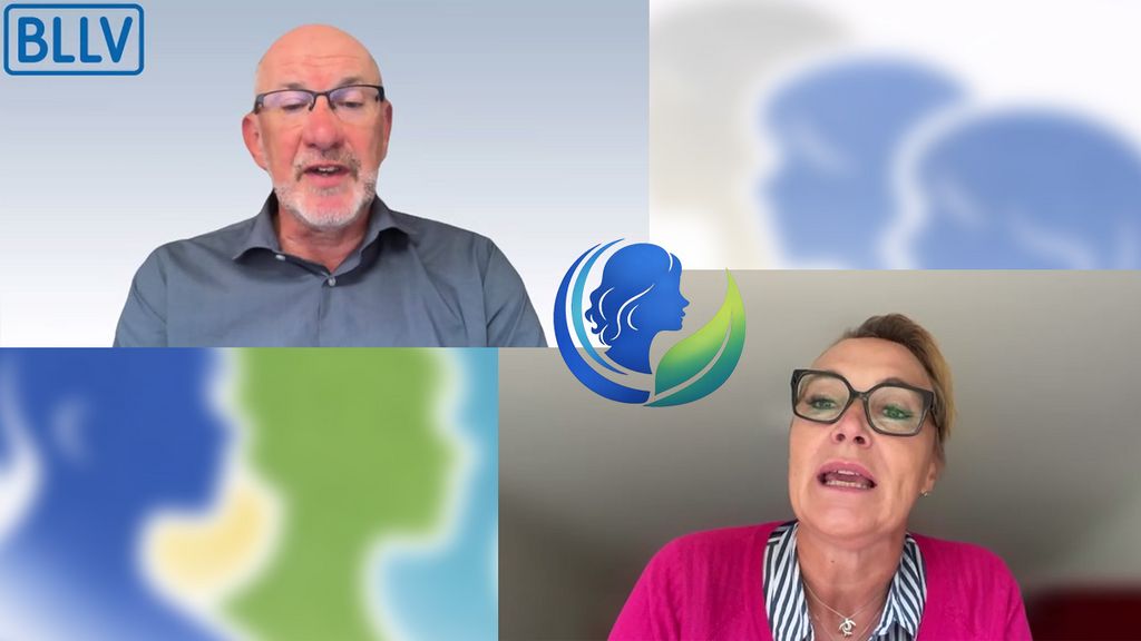 Bild: Während der Videokonferenz: Dienstrechts-Experte Gerd Nitschke und die 1. Vorsitzende des NLLV, Sandra Schäfer.