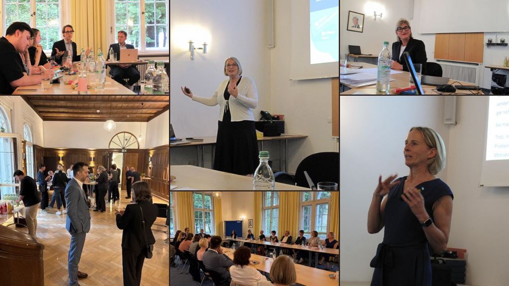 Bild (im Uhrzeigersinn, beginnend oben Mitte): Prof. Dr. Anita Schilcher, Simone Fleischmann, PD Dr. Karoline Hillesheim und oben links Prof. Dr. Martin Huber.