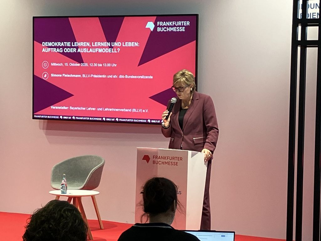 Simone Fleischmann auf der Frankfurter Buchmesse; Foto: Frankfurter Buchmesse