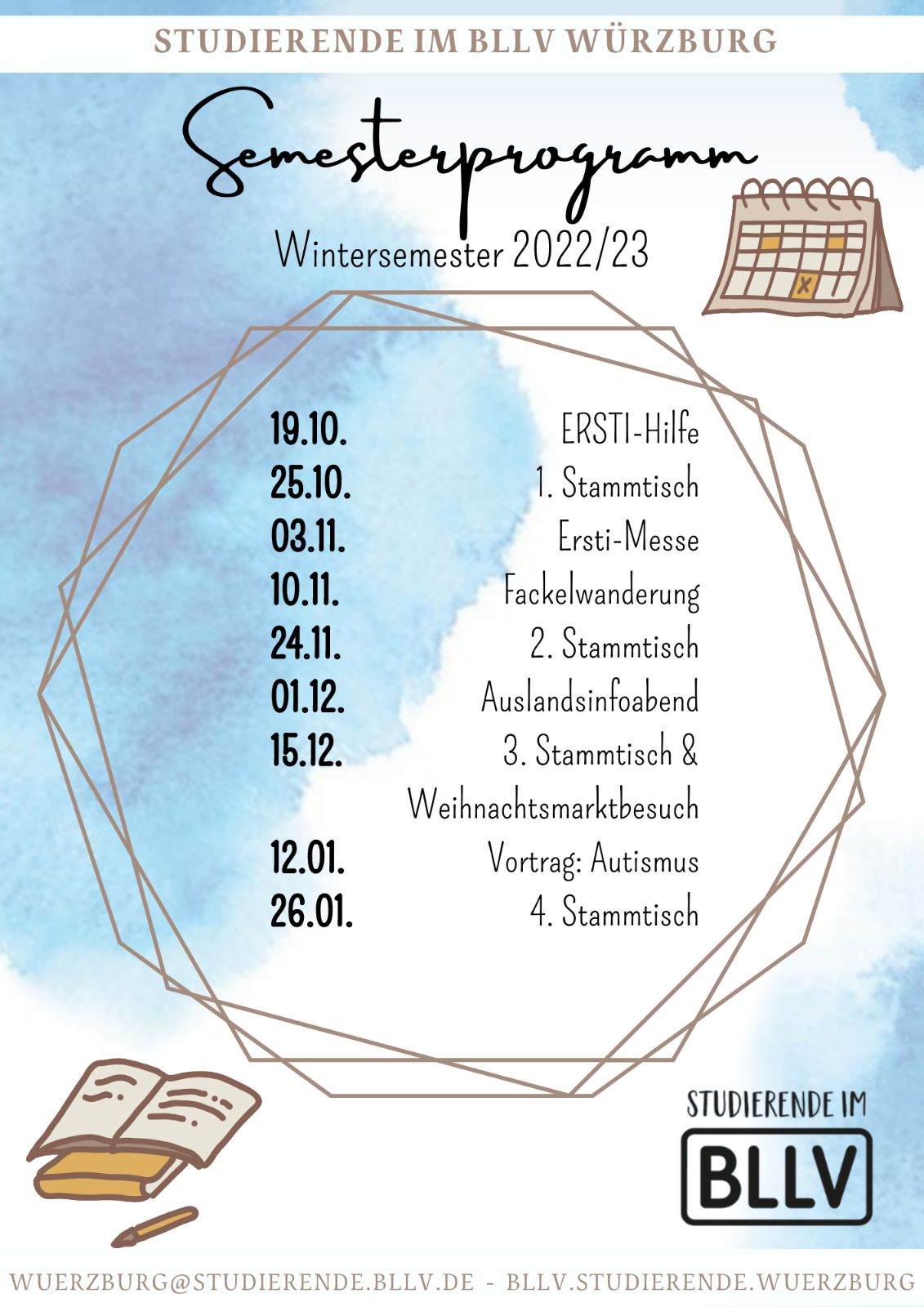 Semesterprogramm SG Würzburg